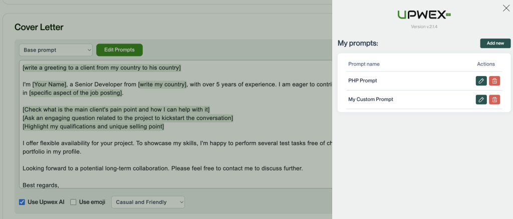 Edit Prompts - this is a prompt manager that allows you to edit and delete your personal prompts.