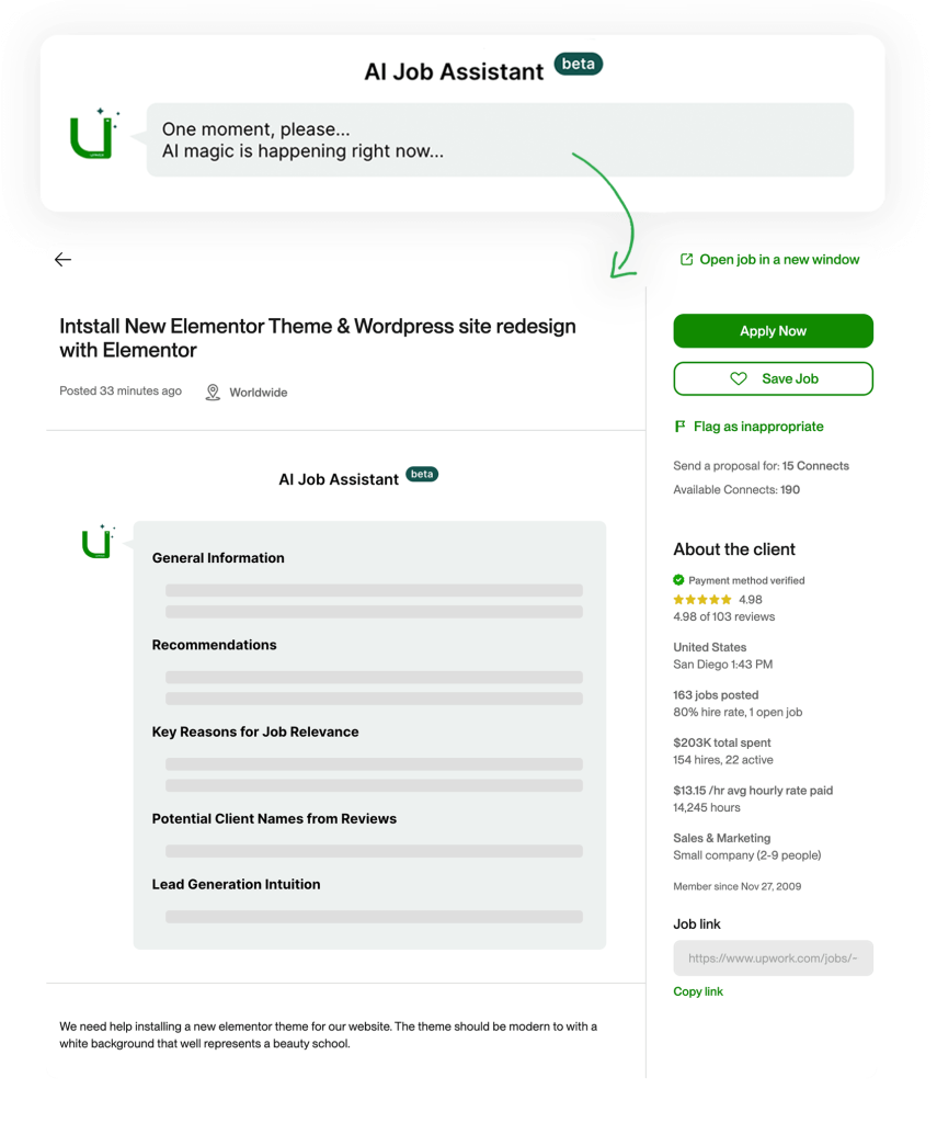 Upwork AI Job Assistant from Upwex vs. Upwork UMA: 5 Key Reasons Why Upwex is the Better Choice 3 Upwork AI job assistant from Upwex